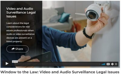 VIDEO AND AUDIO SURVEILLANCE LEGAL ISSUES