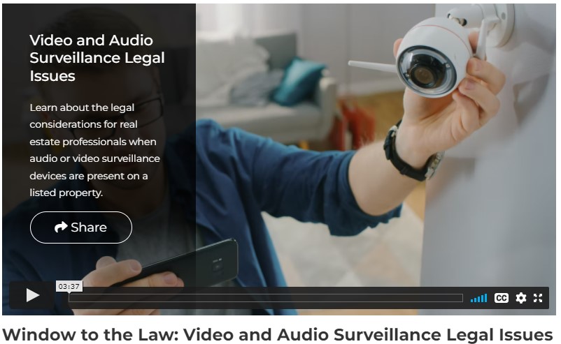 Video and Audio Surveillance Legal Issues