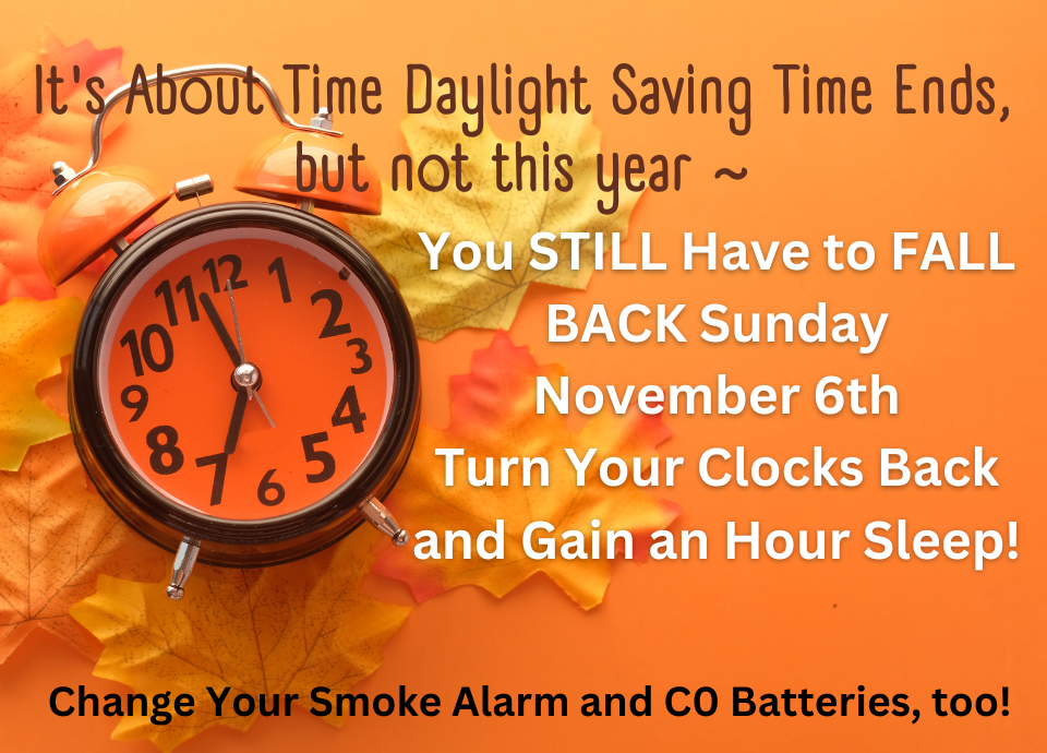 Don't Forget to Turn Your Clocks Back!