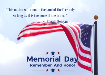 Remember and Honor this Memorial Day.
