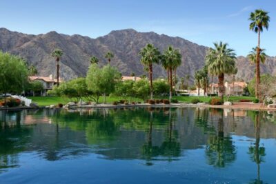 Palm Springs Market Shift: Image of Golf Course Pond and Mountains