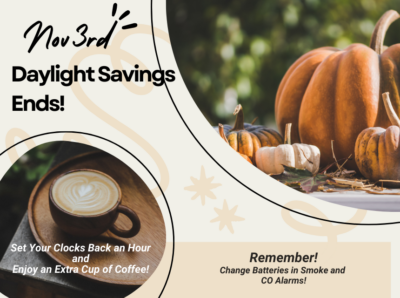 Daylight Savings Ends November 3rd, 2024