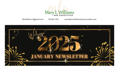 Mary L Williams & Associates January Newsletter