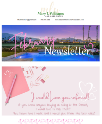 Image of Mary Williams and Associates February Newsletter