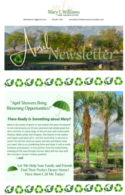 Mary L Williams & Associates - April Newsletter
