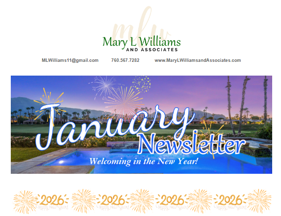 Happy New Year! January Newsletter